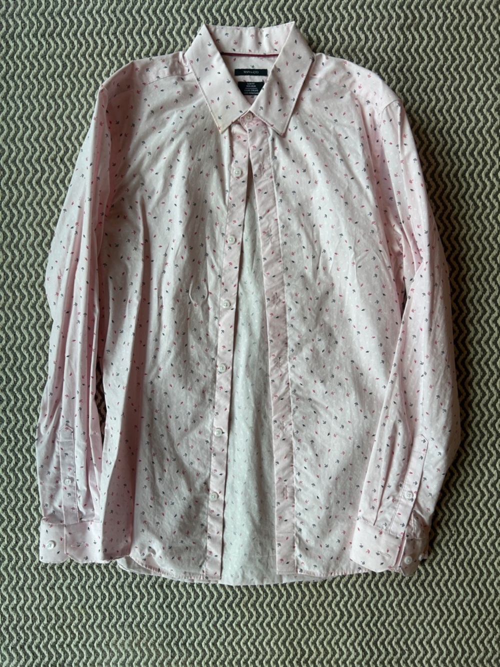 RW&CO. Light Pink Patterned Men's Button-Down Shirt